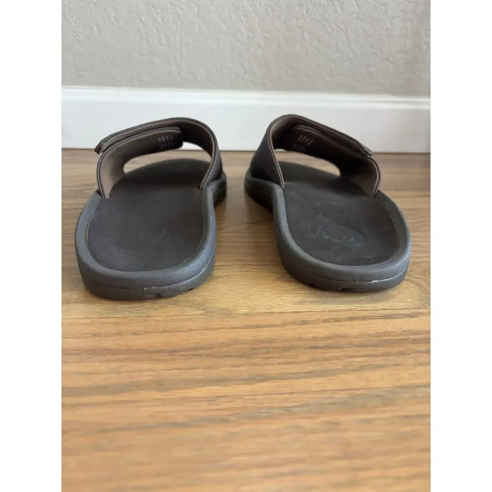 Olakai Nalu Men’s Versatile Slide Sandals Brown Size 9